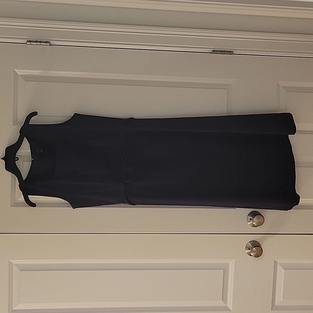 Navy Ann Taylor Suiting Dress